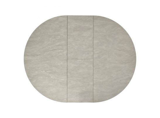 Стол Rudolf круглый раскладной 100-130x100x75см, Бетон слюда, чёрный в Кургане