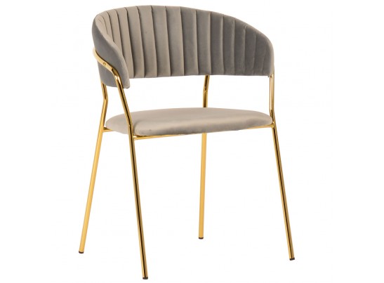 Комплект из 4-х стульев Turin латте с золотыми ножками в Кургане