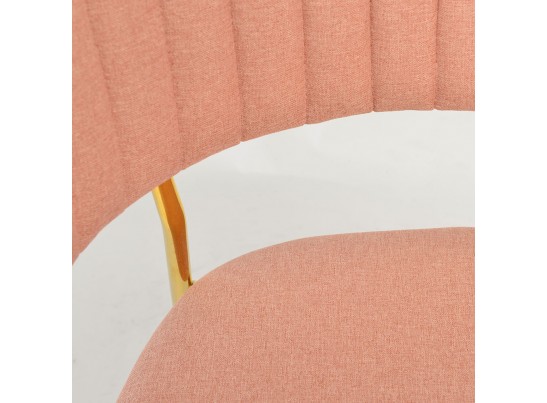 Стул Turin светло-розовая рогожка с золотыми ножками в Кургане