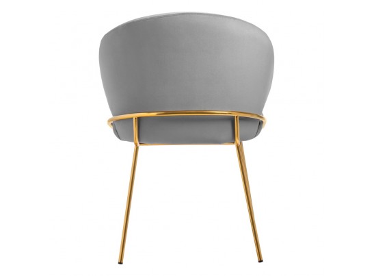 Стул-полукресло Emil серый с золотыми ножками в Кургане