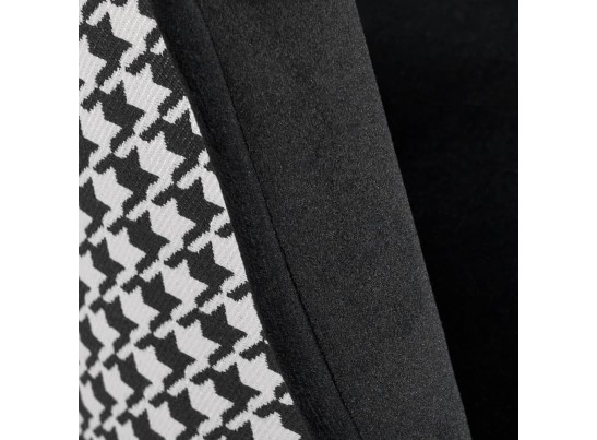 Стул полубарный Leo чёрный с жаккардом, с поворотным механизмом в Кургане