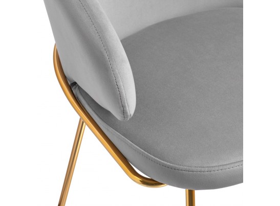 Стул-полукресло Emil серый с золотыми ножками в Кургане