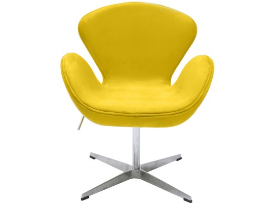 Кресло SWAN CHAIR жёлтый, искусственная замша в Кургане