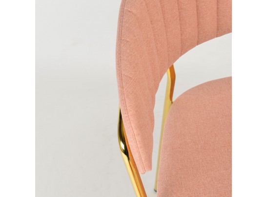 Стул Turin светло-розовая рогожка с золотыми ножками в Кургане