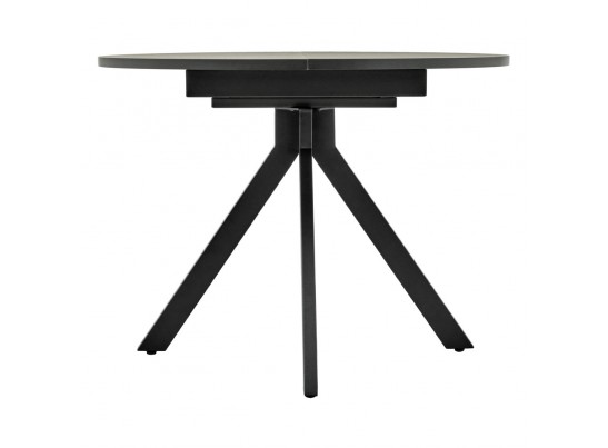 Стол Rudolf круглый раскладной 100-130x100x75см, Бетон слюда, чёрный в Кургане