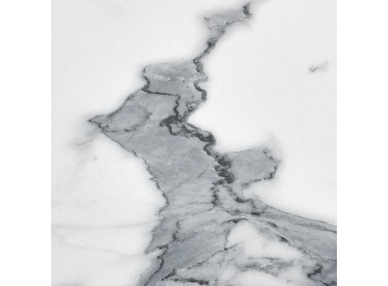 Стол Rudolf круглый раскладной 100-130x100x75см, белый мрамор, белый в Кургане