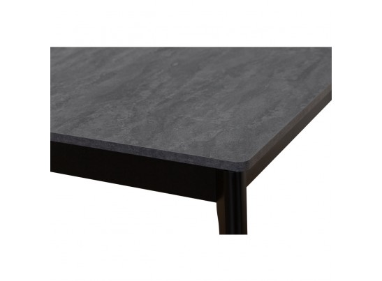 Стол Splash раскладной 125-155x85x75см, Угольный камень, чёрный в Кургане