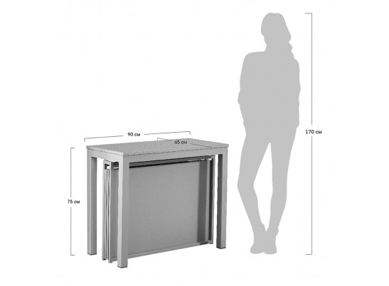 Стол раздвижной ALBA серый в Кургане