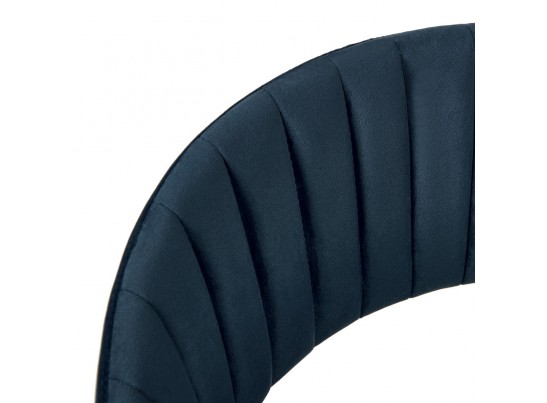 Стул полубарный Turin синий с золотыми ножками в Кургане