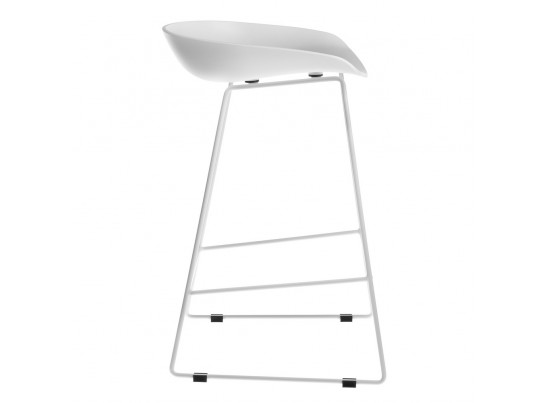 Стул полубарный Neo белый с белыми ножками в Кургане