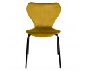 Комплект из 2-х стульев Seven Style горчичный велюр с чёрными ножками