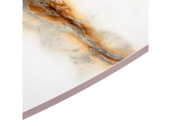 Стол Aura D110, керамогранит Calacatte gold мрамор, чёрный в Кургане