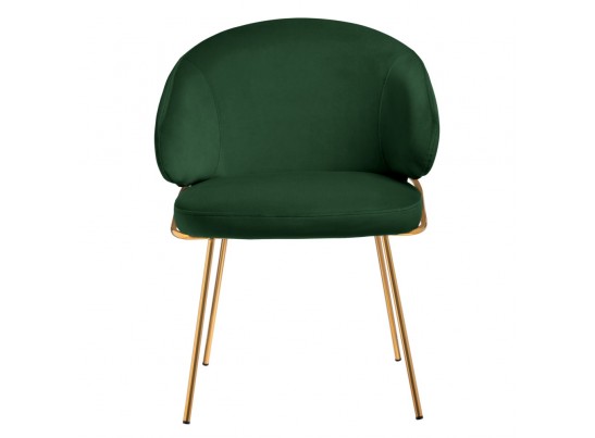 Стул-полукресло Emil зеленый с золотыми ножками в Кургане
