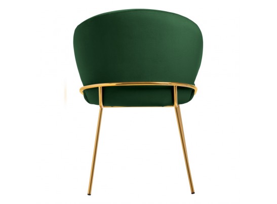 Стул-полукресло Emil зеленый с золотыми ножками в Кургане
