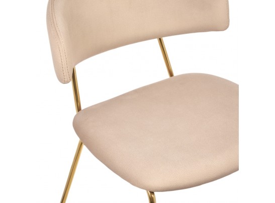 Стул Elle бежевый с золотыми ножками в Кургане