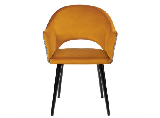 Стул Bruno горчичный с жаккардом в Кургане