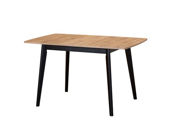 Стол Oslo 100-130 x 80см, Дуб Навара структурное, чёрный в Кургане
