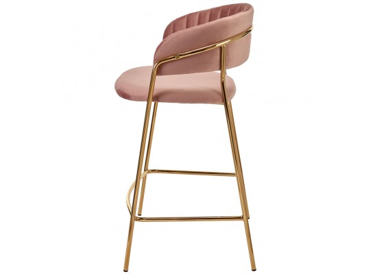 Стул полубарный Turin пудровый с золотыми ножками в Кургане