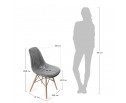 Стул Eames DSW leather серый в Кургане