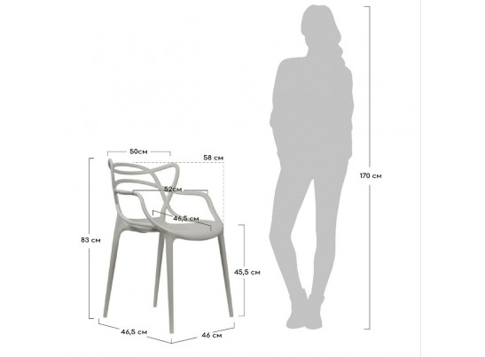 Комплект из 4-х стульев Masters серый в Кургане