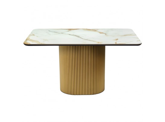 Стол Festa 140x85x77см, керамогранит Calacatte gold мрамор в Кургане