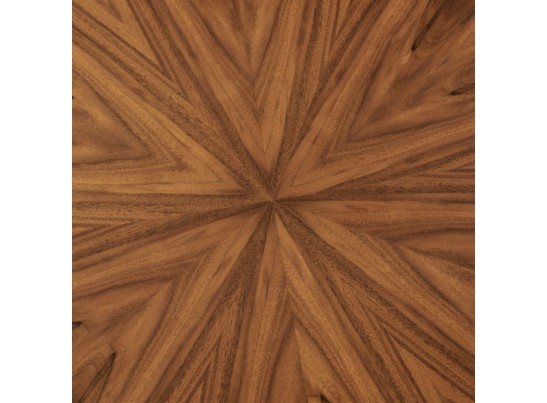 Стол Liverpool диам.110см, шпон орех лучевой набор, с хромированными ножками в Кургане