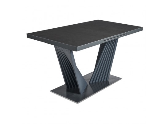 Стол раздвижной ASTRA 140-190x80х80см, керамогранит, сталь, антрацит в Кургане