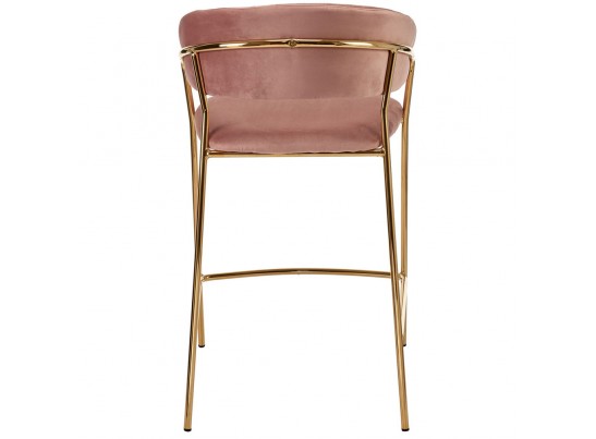 Стул полубарный Turin пудровый с золотыми ножками в Кургане