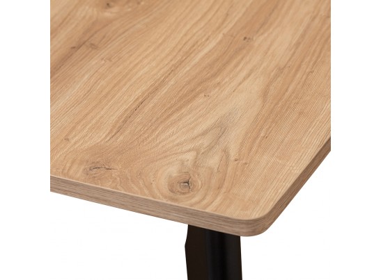 Стол Oslo 100-130 x 80см, Дуб Навара структурное, чёрный в Кургане