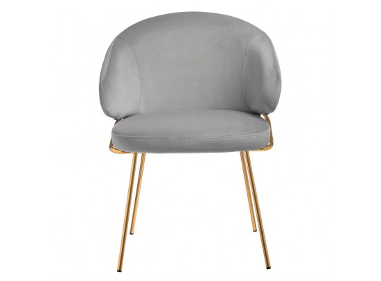 Стул-полукресло Emil серый с золотыми ножками в Кургане