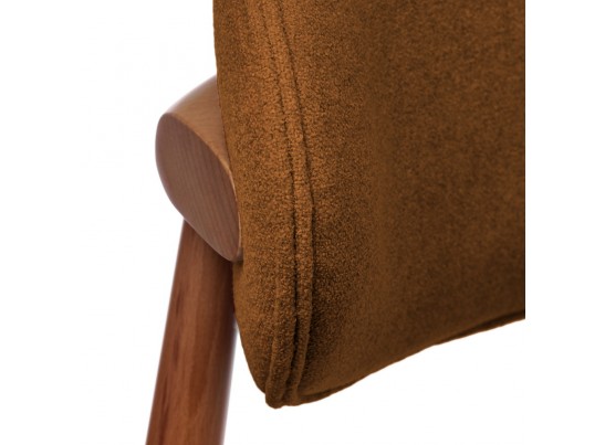 Стул Lucas 3 терракотовый букле с ножками цвета орех в Кургане