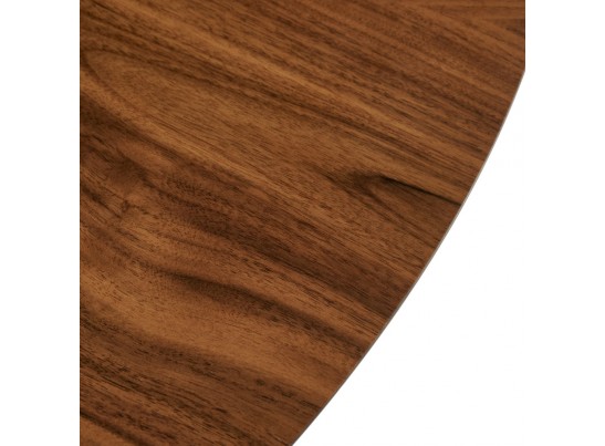 Стол Liverpool диам.110см, шпон орех лучевой набор, с хромированными ножками в Кургане