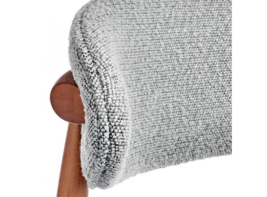 Стул полубарный Lucas светло-серый букле, ножки цвета орех в Кургане