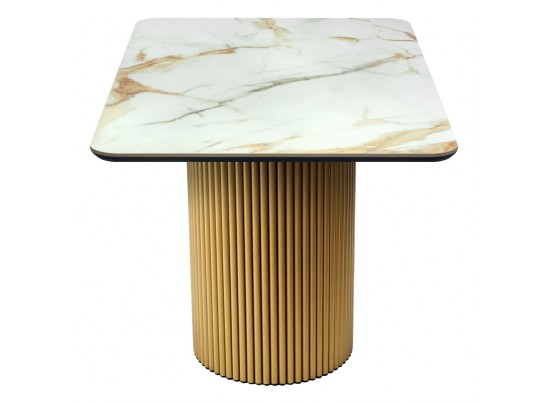 Стол Festa 140x85x77см, керамогранит Calacatte gold мрамор в Кургане