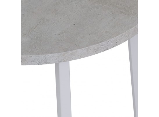 Стол Next круглый раскладной 100-130x100x76,5см,Бетон Лайт, белый в Кургане
