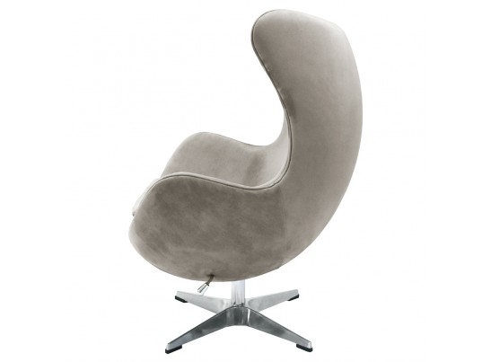 Кресло EGG STYLE CHAIR латте, искусственная замша в Кургане