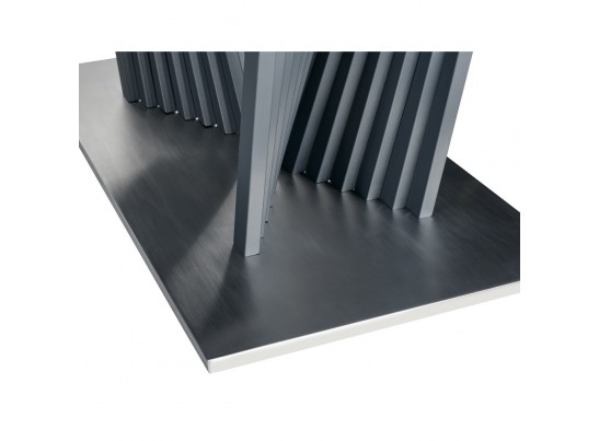 Стол раздвижной ASTRA 140-190x80х80см, керамогранит, сталь, антрацит в Кургане