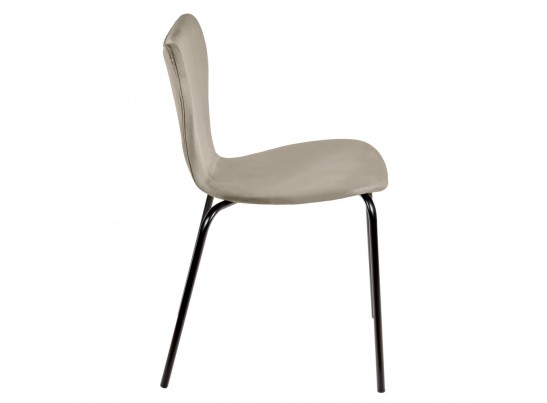 Стул Seven Style латте велюр с чёрными ножками в Кургане