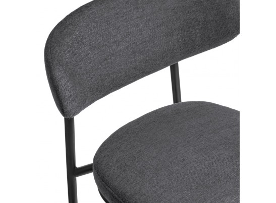 Стул Lucas 2 серый шенилл с чёрными ножками в Кургане