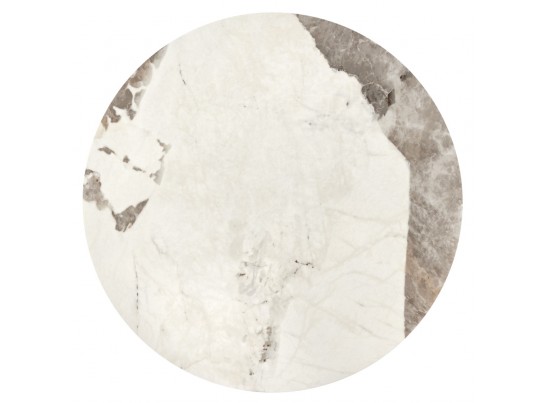 Кофейный столик Stupa диам.40см x 54см, серый мрамор, металл, керамика в Кургане