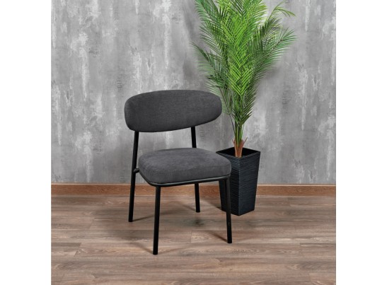 Стул Lucas 2 серый шенилл с чёрными ножками в Кургане