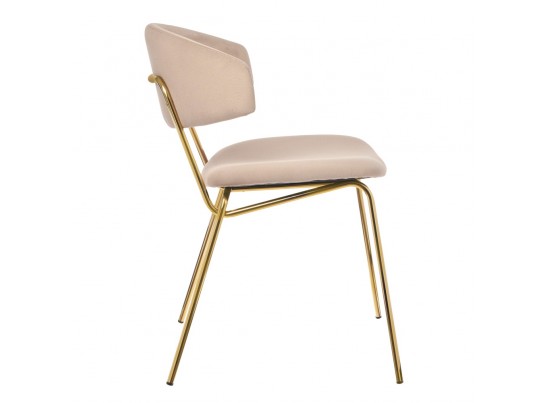 Стул Elle бежевый с золотыми ножками в Кургане