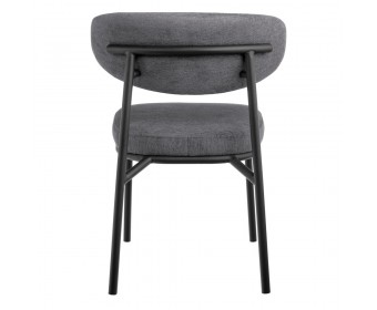 Стул Lucas 2 серый шенилл с чёрными ножками