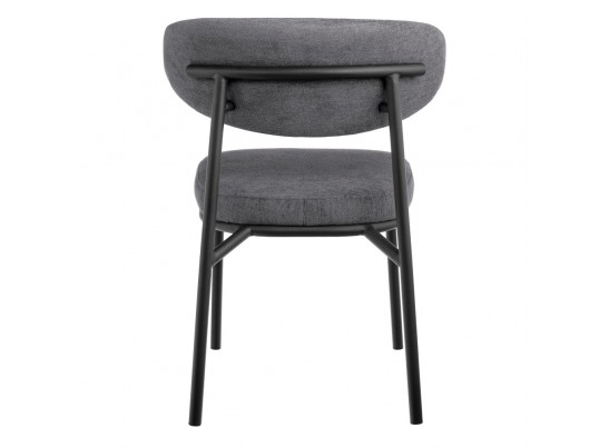 Стул Lucas 2 серый шенилл с чёрными ножками в Кургане