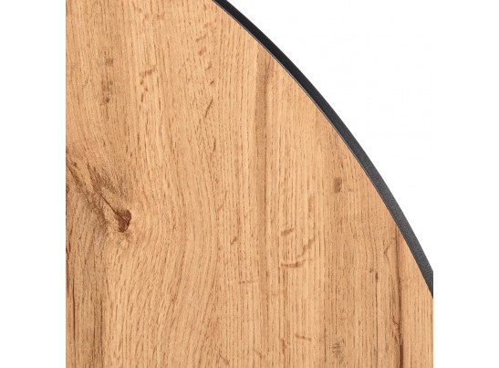 Стол Rudolf круглый раскладной 90-120x90x75см, Дуб Вотан, чёрный в Кургане