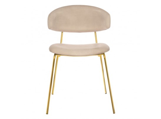 Стул Elle бежевый с золотыми ножками в Кургане