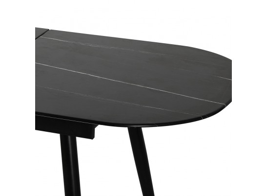 Стол Marble овальный раздвижной 160/200 х 90х 78см, чёрный мрамор в Кургане