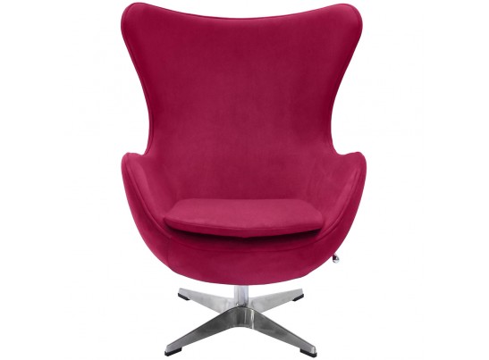 Кресло EGG CHAIR винный, искусственная замша в Кургане