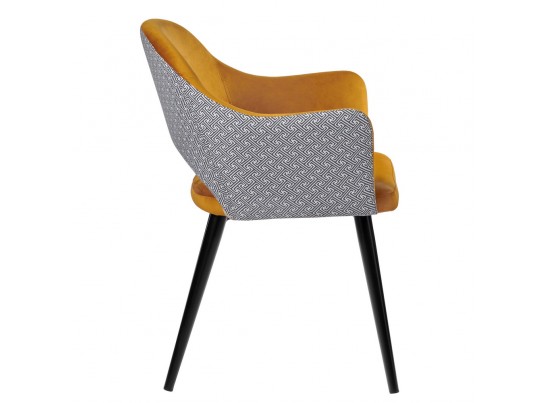 Стул Bruno горчичный с жаккардом в Кургане