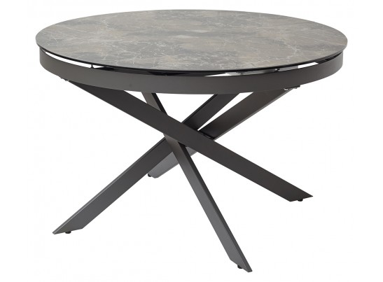 Стол BRUNO раскладной 120-170х90х76см с матовой серо-коричневой керамической столешницей "под камень" в Кургане